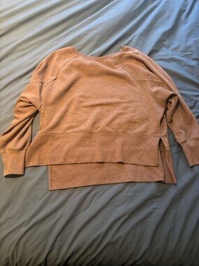 Women's Layered Hem Sweater Coffee- SMALL (Loose Fit)